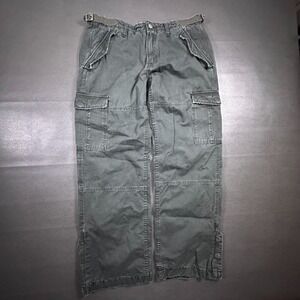 Z Brand Pants Mens 34x32 Black Military Double Knees Y2k Skater Straight Cargo